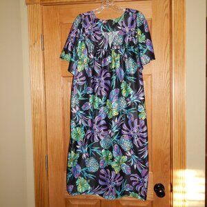 Anthony Richards Floral House Dress Lounger MuuMuu Gown Hawaiian Womens Size 2XL